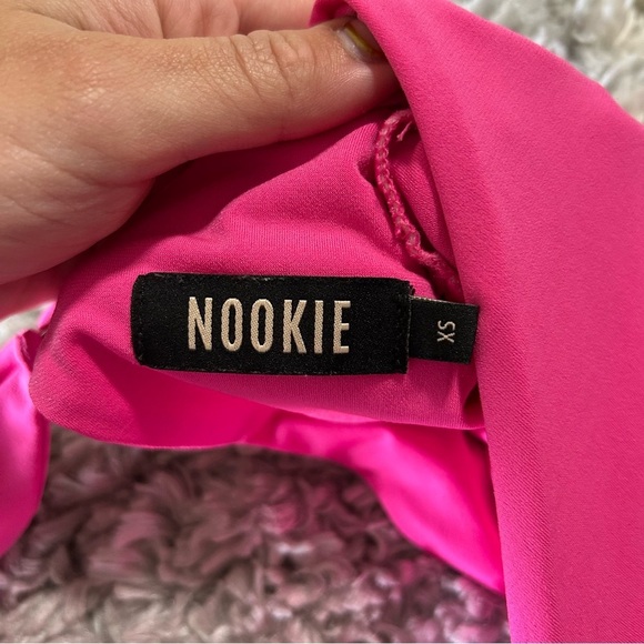 Nookie Jewel Cut Out Gown in Neon Pink‎ sz XS - Picture 3 of 4